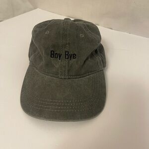 Boy Bye Embroidered Cap Grey Baseball Cap